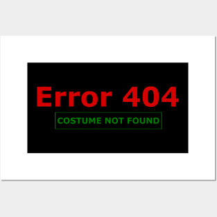 Error 404 Halloween costume Posters and Art